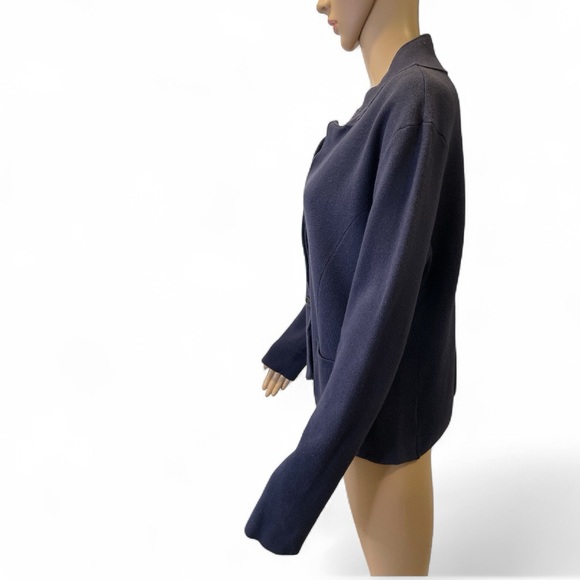 Magaschoni Women's Navy Blazer Jacket size M - Picture 3 of 4